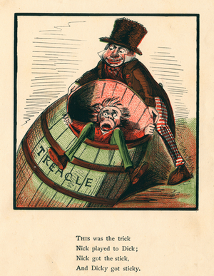 One of Charles Ross's Merry Conceits and Whimsical Rhymes, 1883 (litho)