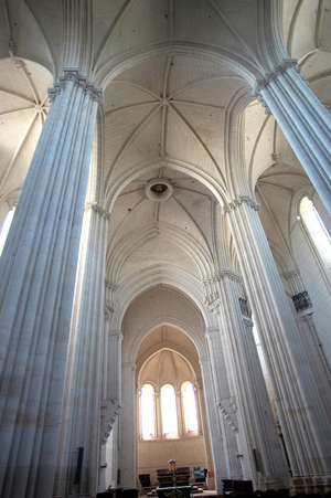 The nave of the Church of the Collegiate Church of St. Martin in Candes