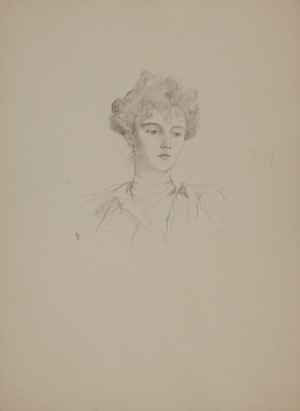 Lady Helen Vincent, afterwards Viscountess d'Abernon, c.1880s-90s (pencil on paper)