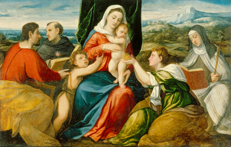 Madonna and Child with Saints, 1540-49 (oil on canvas)