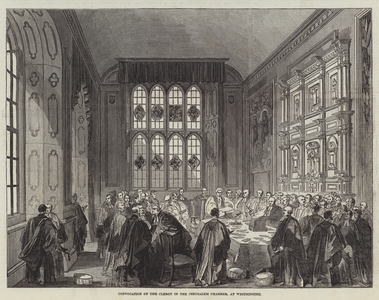 Convocation of the Clergy in the Jerusalem Chamber, at Westminster (engraving)