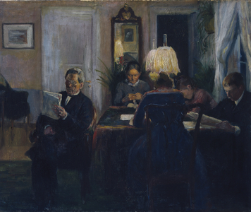 By Lamplight, 1890 (oil on canvas)