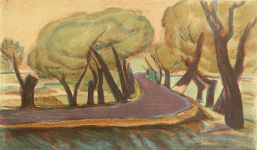 The Road to Kiev, 1969 (linocut)