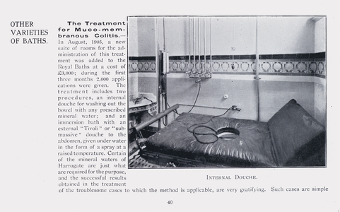 Harrogate for Health and Pleasure: Internal douche (b/w photo)