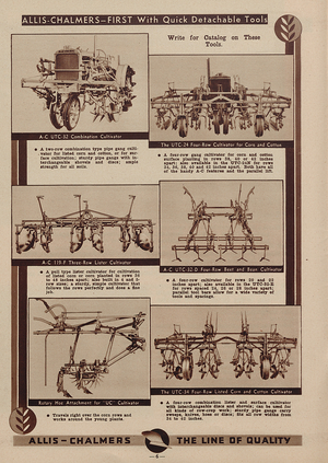 Various Allis Chalmers Farming Tools For Tractors