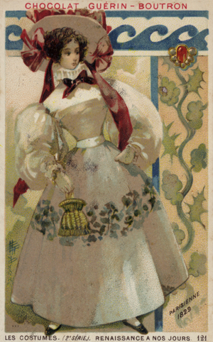 Parisian fashion, 1829 (chromolitho)
