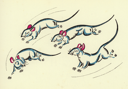 New nursery rhymes: Mice (colour litho)