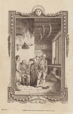 Illustration for Tristram Shandy by Laurence Sterne (engraving)