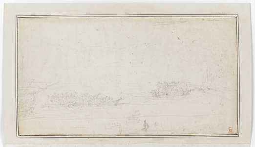 Nootka, natives in boats; unfinished pencil drawing.