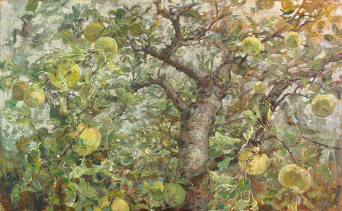Up into an Apple Tree, 2008 (oil and tempera on panel)