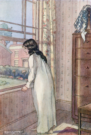 Illustration for Wives and Daughters by Mrs Gaskell (colour litho)
