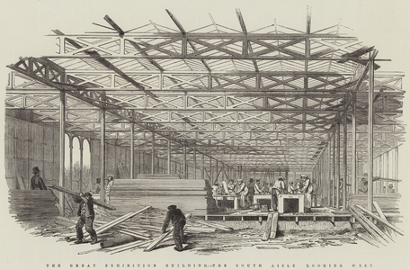 The Great Exhibition Building, the South Aisle looking West (engraving)