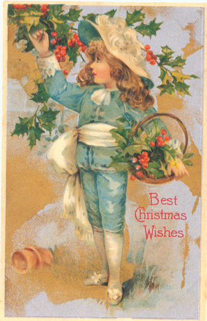 Christmas Greetings Card, UK, 1890s