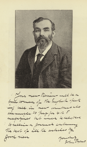 Mr John Burns (b/w photo)