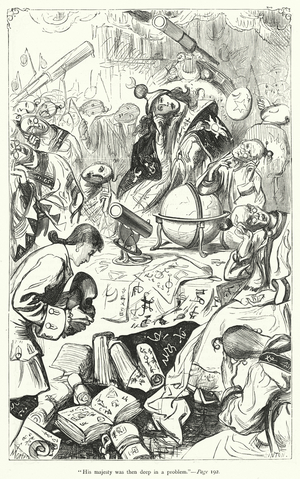 Illustration for Gullivers Travels by Jonathan Swift (engraving)