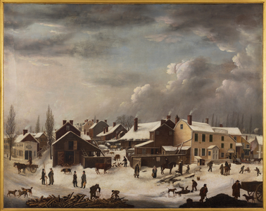 Winter Scene in Brooklyn, c.1819-1820 (oil on canvas)
