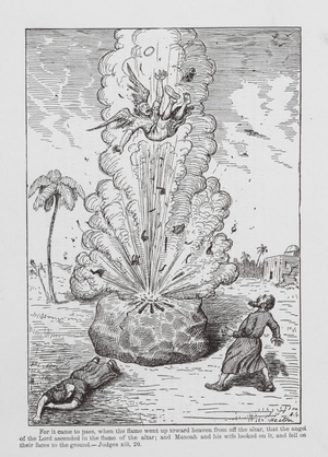 One of Watson Heston's Old Testament Stories Comically Illustrated (litho)