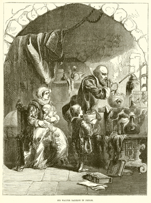 Sir Walter Raleigh in Prison (engraving)