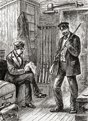 The baggage master's armoury, 1886 (print)