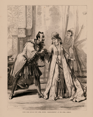 Scene from Lecocq's New Opera Bouffe"Girofle-Girofla" at the Opera Comique (engraving)