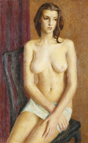 Nude Study of a Young Girl, (oil on canvas)