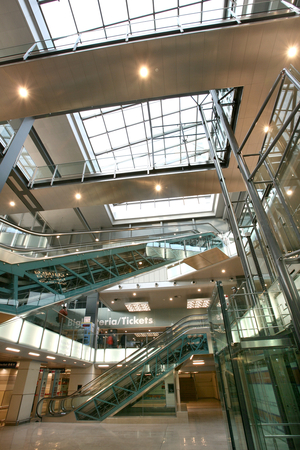 Interior of Garibaldi Station, Torre Garibaldi, Milan, Lombardy, Italy (photo)