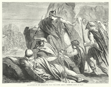 Departure of the Israelites from the River Ahava, Robbers lying in Wait (engraving)