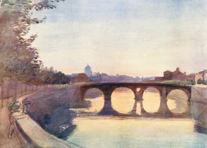 Rome: Ponte Sisto (colour litho)