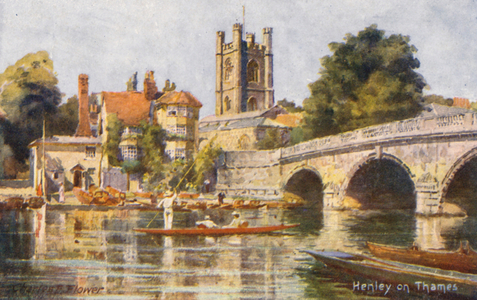 River Thames: Henley on Thames (colour litho)