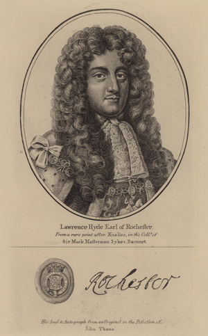 Laurence Hyde, 1st Earl of Rochester, English politician and writer (engraving)