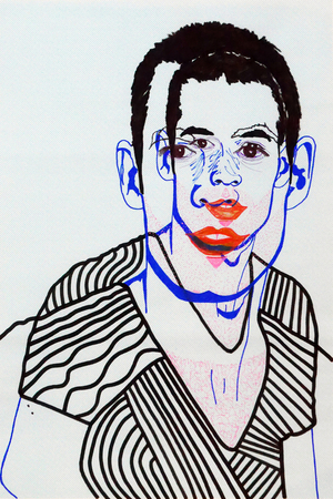 Passager 12, 2020 (acrylic on screen-printed Japanese paper)