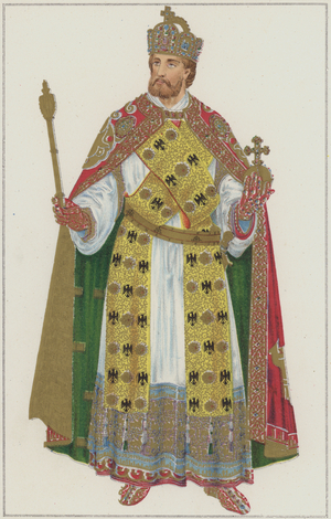 Imperial regalia of the Holy Roman Emperors (colour litho)