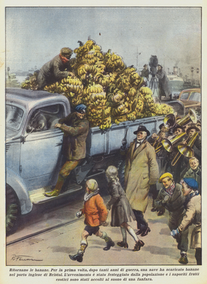 Bananas are back (colour litho)