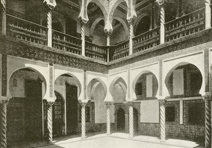 Alger, Palais de l'Archeveche, Interieur (b/w photo)
