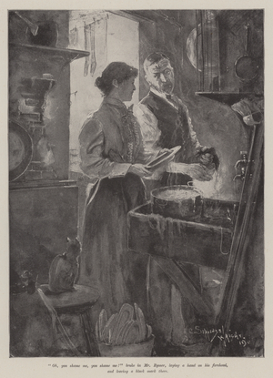 A Charming Family, by George Gissing (litho)