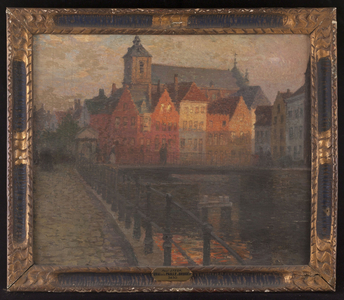 Quai de la Paille in Bruges, 1st quarter of the 20th century (oil on canvas)