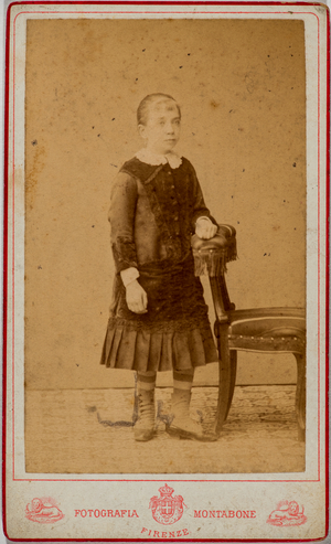 Portrait of a young girl, Florence, Italy, 1879 (photo)