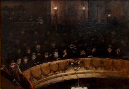 Spectators in balcony seats, late 19th - early 20th century (Oil on canvas)