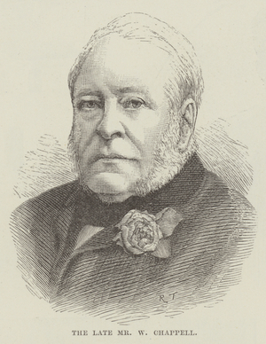 The late Mr W Chappell (engraving)