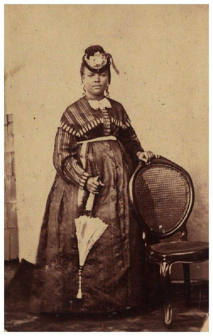 Haitian woman (b/w photo)