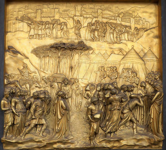 Relief The Downfall of Jericho, Gate of Paradise of the Baptistery of San Giovanni,..., 2015 (photo)