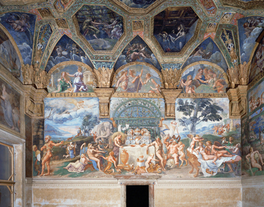 Bacchanalia - a banquet of the Gods (fresco)