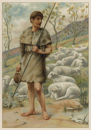 Abel and his sheep (chromolitho)