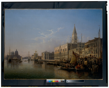 Venice: The Riva Degli Schiavoni, Looking West With The Punta Della Dogana, 1844 (oil on canvas)