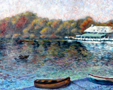 Clove Lake Boat Yard, 1998 (oil on canvas)