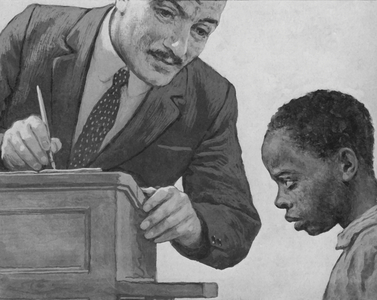 Jesse Owens as a boy (litho)
