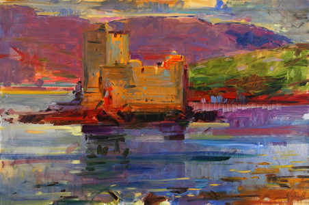 Kisimul Castle and Vatersay, 2012 (oil on canvas)