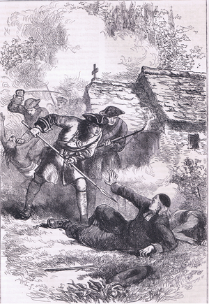 Death of Rasles (1734), illustration from History of the United States published by Cassell Pelter & Galpin, c.1890 (litho)