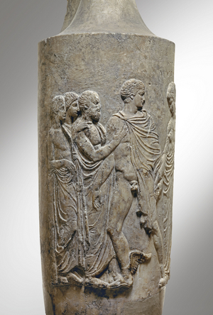 Funerary lekythos of Myrrhine, -420 (Marble from Penteli)