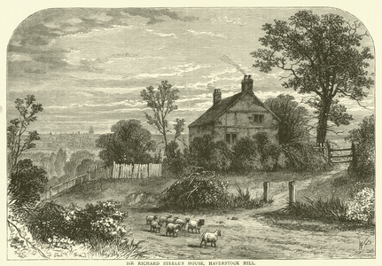 Sir Richard Steele's House, Haverstock Hill (engraving)